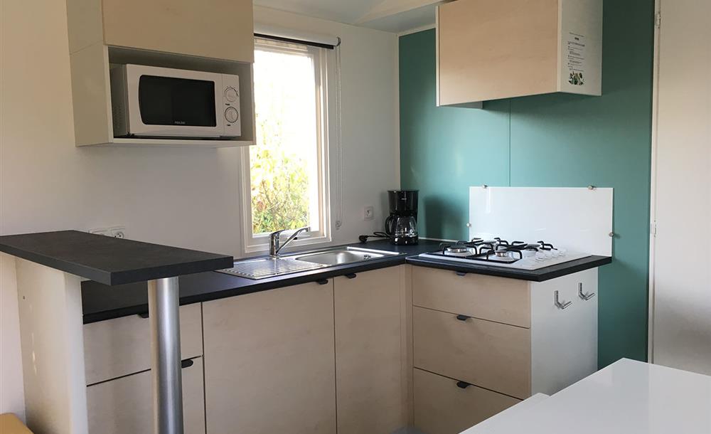 Kitchen of Mobile-home (4 rooms) at Camping du Futur
