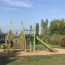 Children's play area at Camping du Futur, closed to Poitiers